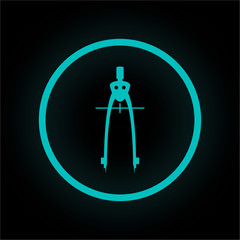 Neon Button rund - Zirkel