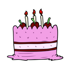 cartoon birthday cake