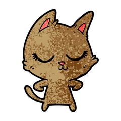 calm cartoon cat