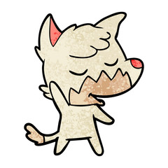 friendly cartoon fox