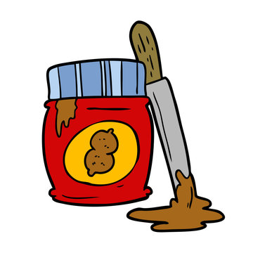 Cartoon Jar Of Peanut Butter