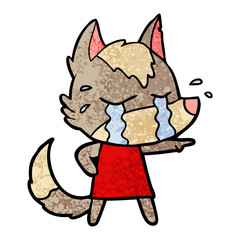 cartoon crying wolf