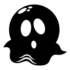 Ghost icon, simple black style