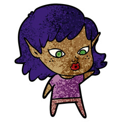 pretty cartoon elf girl