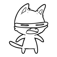 talking cat cartoon in cool shades