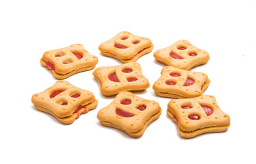 smiley cookie isolated