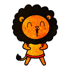 laughing lion cartoon