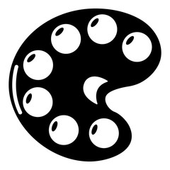 Fototapeta premium Palette icon, simple black style