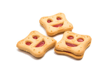 smiley cookie isolated