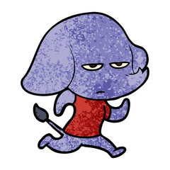 Obraz premium annoyed cartoon elephant