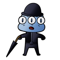 cartoon three eyed alien