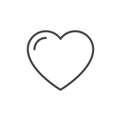 Heart silhouette, line icon
