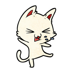 cartoon cat throwing a tantrum