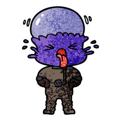 disgusted cartoon alien