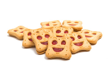 smiley cookie isolated