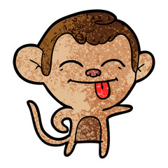 funny cartoon monkey pointing
