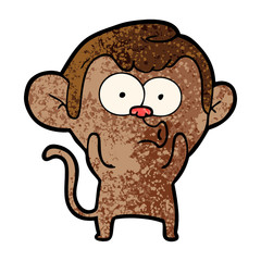 cartoon hooting monkey