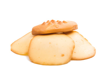 cheese smoked isolated