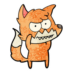 cartoon grinning fox