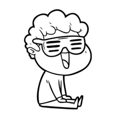 laughing cartoon man