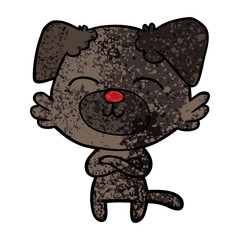 cartoon dog crossing arms