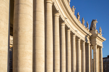 Fototapeta premium Columns on the St. Peter's Square, Vatican City, Italy