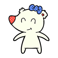 happy polar bear cartoon