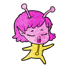 cartoon alien girl