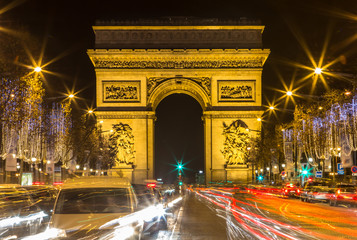 Arch of Triumph and Champs Elysees, Paris