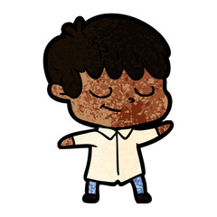 cartoon happy boy