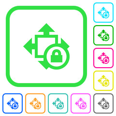 Size lock vivid colored flat icons