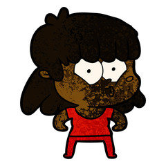 cartoon whistling girl