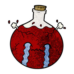 cartoon cracking potion