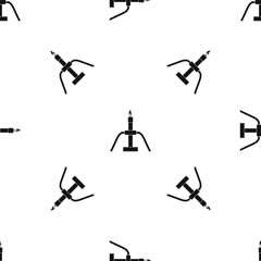 Gas flaring pattern seamless black