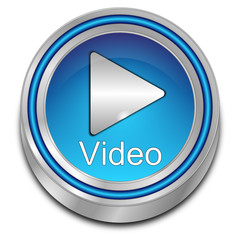 Play Video Button - 3D illustration