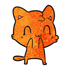 cartoon happy cat