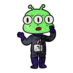 cartoon three eyed alien