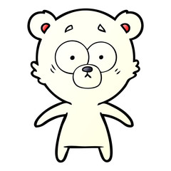 worried polar bear cartoon