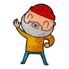 Fototapeta premium cartoon bearded man