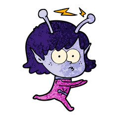 cartoon alien girl