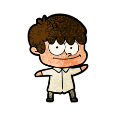 happy cartoon man