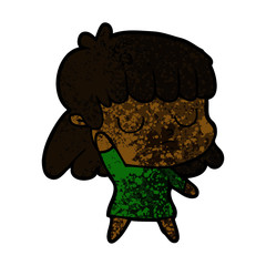 cartoon indifferent woman