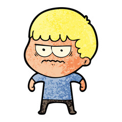 cartoon annoyed man