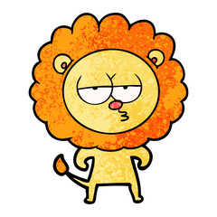 cartoon bored lion