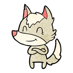 friendly cartoon wolf