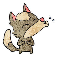 howling wolf cartoon
