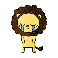 crying cartoon lion