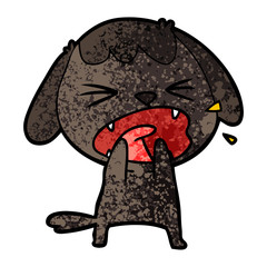cute cartoon dog barking