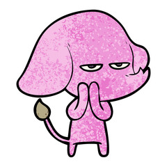 annoyed cartoon elephant