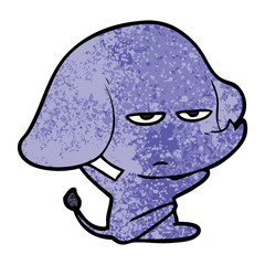 Obraz premium annoyed cartoon elephant
